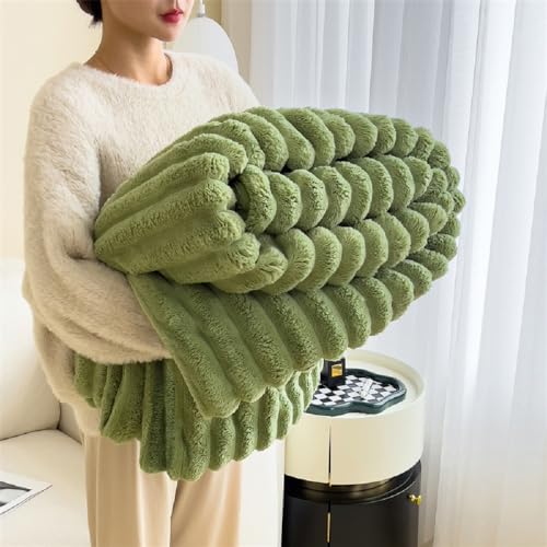 Luofanfei Wohndecke Grün Tagesdecke Schlafzimmer Sofaüberwurf Plüsch Fleece Decke Modern Natürlich Tiere Muster Sofa überwurf 180x200 cm von Luofanfei