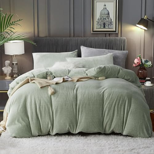 Warme Winter Bettwäsche Plüsch 200x220 Winter Flauschig Thermo Fleece Extra Warm Grüne Bettwäsche Grün Hellgrün Uni Nicki Microfaser Winterbettwäsche Set 220x200 fürs Bett und Kissenbezüge 80x80 cm Warme Winter Bettwäsche Plüsch 200x220 Winter Flauschig Thermo Fleece Extra Warm Grüne Bettwäsche Grün Hellgrün Uni Nicki Microfaser Winterbettwäsche Set 220x200 fürs Bett und Kissenbezüge 80x80 cm von Luofanfei