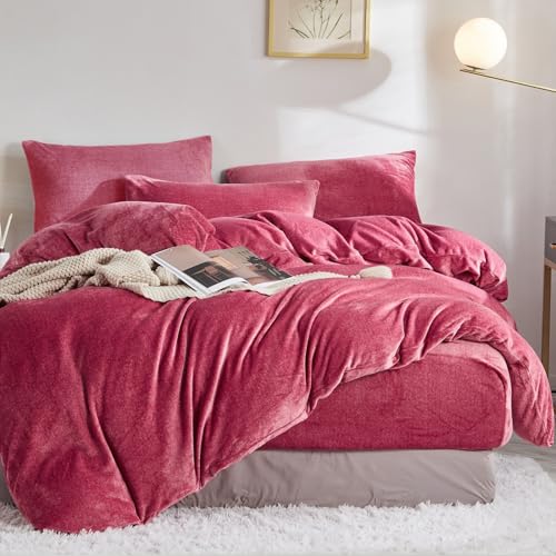 Winter Bettwäsche 135x200 4teilig Flauschig Extra Warm Cashmere Touch Plüsch Kuschel Bettwäsche Rote Flanell Kuschelige Samt Winterbettwäsche Microfaser Thermo Fleece Bettbezüge Set mit Reißverschluss Winter Bettwäsche 135x200 4teilig Flauschig Extra Warm Cashmere Touch Plüsch Kuschel Bettwäsche Rote Flanell Kuschelige Samt Winterbettwäsche Microfaser Thermo Fleece Bettbezüge Set mit Reißverschluss von Luofanfei