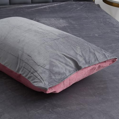Winter Plüsch Kissenbezug 40x80 2er Flanell Rosa Altrosa Grau Set Fleece Flauschig Microfaser Kissenbezüge Set Uni Kissenhülle im Umschlagstil 2 Stück Winter Plüsch Kissenbezug 40x80 2er Flanell Rosa Altrosa Grau Set Fleece Flauschig Microfaser Kissenbezüge Set Uni Kissenhülle im Umschlagstil 2 Stück von Luofanfei