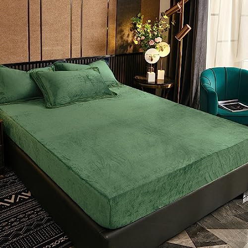 Luofanfei Winter Warme Spannbettlaken 90x200cm Boxspringbett Samt Grün Salbeigrün Warm Kuschel Frottee Bettlaken Biber Uni Muster Spannbetttücher für Hohe Matratze Steghöhe 25-30cm Luofanfei Winter Warme Spannbettlaken 90x200cm Boxspringbett Samt Grün Salbeigrün Warm Kuschel Frottee Bettlaken Biber Uni Muster Spannbetttücher für Hohe Matratze Steghöhe 25-30cm von Luofanfei