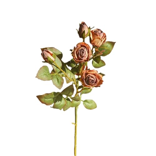 Luojuny Künstliche Rose, Dekoration, Blumenzweig mit Stiel, realistisch, wiederverwendbar, für Zuhause, Hochzeit, Party, Kunstfoto Kaffee Luojuny Künstliche Rose, Dekoration, Blumenzweig mit Stiel, realistisch, wiederverwendbar, für Zuhause, Hochzeit, Party, Kunstfoto Kaffee von Luojuny