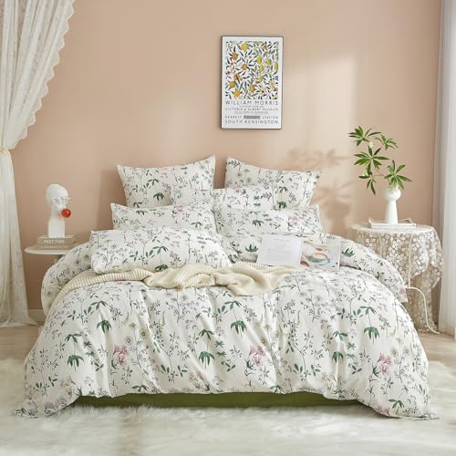 Luowei Blumen Bettwäsche 220x240 Baumwolle Weiß Bunt Bettbezug 3-Teilig Aesthetic Mädchen Bettwäsche Sets mit 2 Kissenbezug 80x80cm Oeko-Tex Zertifizierung Bettwäsche mit Reißverschluss Luowei Blumen Bettwäsche 220x240 Baumwolle Weiß Bunt Bettbezug 3-Teilig Aesthetic Mädchen Bettwäsche Sets mit 2 Kissenbezug 80x80cm Oeko-Tex Zertifizierung Bettwäsche mit Reißverschluss von Luowei