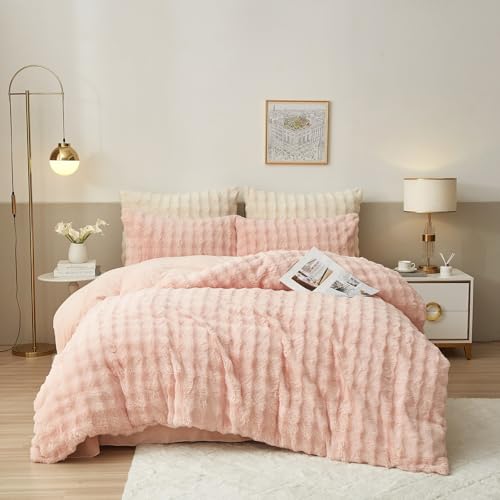 Luowei Winter Plüsch Bettwäsche 155x220 Warm Rosa Kuschelige Flauschig Fleece Bettwäsche Luxus Wende Mädchen Bettbezug mit Reißverschluss und 2 Kissenbezug 80x80cm Luowei Winter Plüsch Bettwäsche 155x220 Warm Rosa Kuschelige Flauschig Fleece Bettwäsche Luxus Wende Mädchen Bettbezug mit Reißverschluss und 2 Kissenbezug 80x80cm von Luowei