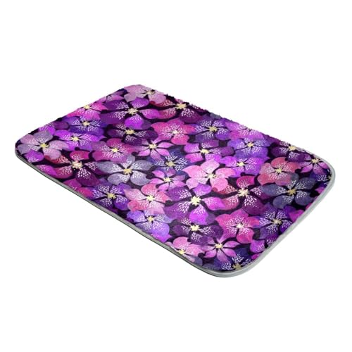 Lila Violett Blumen Teppich Flauschiger Bereich Teppich Kleine Teppiche Shaggy Teppiche für Schlafzimmer Teppich Flauschig Sofa Boden Teppich Heimdekoration von Luoweisi