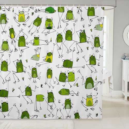 Luowenji Duschvorhang 180x180 Frosch Shower Curtains 3D Duschvorhang Karikatur Antischimmel Duschvorhänge für Badewanne Waschbar Textil Badezimmer Vorhang 5553L Luowenji Duschvorhang 180x180 Frosch Shower Curtains 3D Duschvorhang Karikatur Antischimmel Duschvorhänge für Badewanne Waschbar Textil Badezimmer Vorhang 5553L von Luowenji