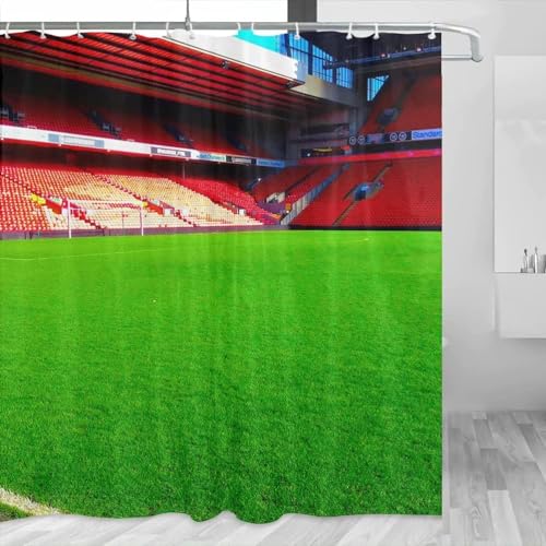 Luowenji Duschvorhang 200x220 Stadion Shower Curtains 3D Duschvorhang Thema Ballsport Antischimmel Duschvorhänge für Badewanne Waschbar Textil Badezimmer Vorhang A1300 von Luowenji