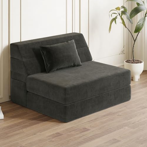 Klappbares Schlafsofa, umwandelbarer Schlafsessel mit Kissen, ausklappbare Couch, Memory-Schaum, Bodenmatratze, tragbares Futon-Sofa, Bett, faules Sofa für Wohnzimmer/Schlafsaal/Gästezimmer/Heimbüro Klappbares Schlafsofa, umwandelbarer Schlafsessel mit Kissen, ausklappbare Couch, Memory-Schaum, Bodenmatratze, tragbares Futon-Sofa, Bett, faules Sofa für Wohnzimmer/Schlafsaal/Gästezimmer/Heimbüro von Luoxiao