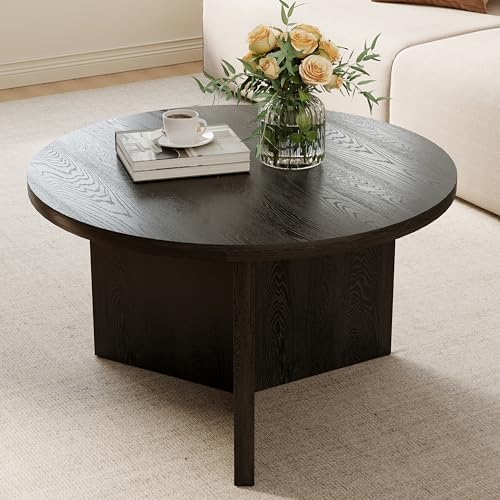 Luoxiao Couchtisch Rund Klein Wohnzimmertisch Holz Runder Beistelltisch für Wohnzimmer Modern Skandinavisch Coffee Table Kleiner 70 x 70 cm Sofatisch Schwarz, einfach zu montieren Luoxiao Couchtisch Rund Klein Wohnzimmertisch Holz Runder Beistelltisch für Wohnzimmer Modern Skandinavisch Coffee Table Kleiner 70 x 70 cm Sofatisch Schwarz, einfach zu montieren von Luoxiao
