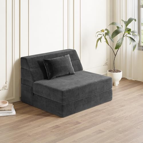Luoxiao Klappmatratze 76 cm Faltmatratze 2-teilige Gästematratze Klappbar mit Schlaffunktion Faltbare Schlafsofa Matratze Memory-Schaum Klappbett Schlafcouch für Kleine Wohnzimmer, Gästes Dunkelgrau Luoxiao Klappmatratze 76 cm Faltmatratze 2-teilige Gästematratze Klappbar mit Schlaffunktion Faltbare Schlafsofa Matratze Memory-Schaum Klappbett Schlafcouch für Kleine Wohnzimmer, Gästes Dunkelgrau von Luoxiao
