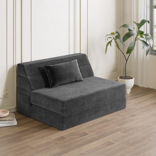 Luoxiao Klappmatratze 99 cm Faltmatratze 2-teilige Gästematratze Klappbar mit Schlaffunktion Faltbare Schlafsofa Matratze Memory-Schaum Klappbett Schlafcouch für Kleine Wohnzimmer, Gästes Dunkelgrau Luoxiao Klappmatratze 99 cm Faltmatratze 2-teilige Gästematratze Klappbar mit Schlaffunktion Faltbare Schlafsofa Matratze Memory-Schaum Klappbett Schlafcouch für Kleine Wohnzimmer, Gästes Dunkelgrau von Luoxiao