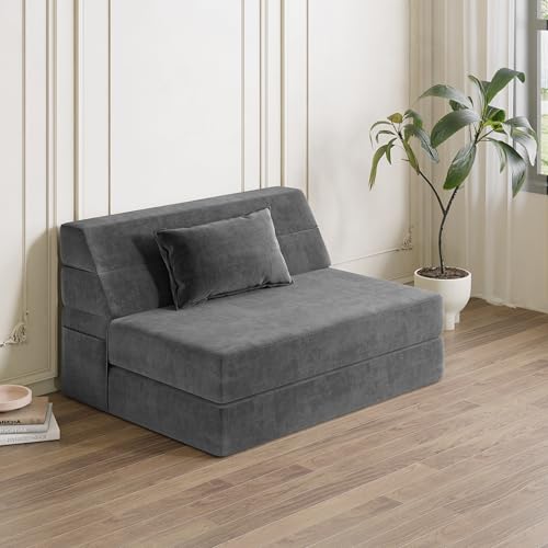 Luoxiao Klappmatratze 99 cm Faltmatratze 2-teilige Gästematratze Klappbar mit Schlaffunktion Faltbare Schlafsofa Matratze Memory-Schaum Klappbett Schlafcouch für Kleine Wohnzimmer, Gästes Hellgrau Luoxiao Klappmatratze 99 cm Faltmatratze 2-teilige Gästematratze Klappbar mit Schlaffunktion Faltbare Schlafsofa Matratze Memory-Schaum Klappbett Schlafcouch für Kleine Wohnzimmer, Gästes Hellgrau von Luoxiao