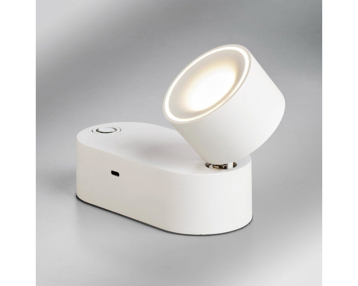 Lupia Licht LED Tischleuchte Bloc, Touchdimmer, LED fest integriert, Warmweiß, Akkuleuchte, flexibel, zum Aufstellen oder an die Wand hängen von Lupia Licht