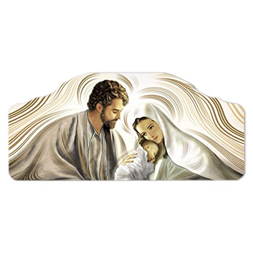 Lupia – Modernes Nachttischbild mit Krippenmotiv, braun, Heilige Familie, Druck auf Holz, 100% handgefertigt in Italien, Mehrfarbig, 42 x 92 cm, Holz von Lupia