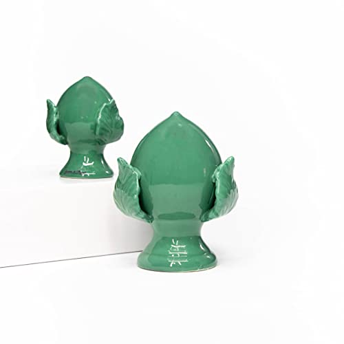 Lupia PUMO farbig Salento Grün Geschlossen Neue Dekoration aus typisch apulischer Keramik Klein H 9 cm von Lupia