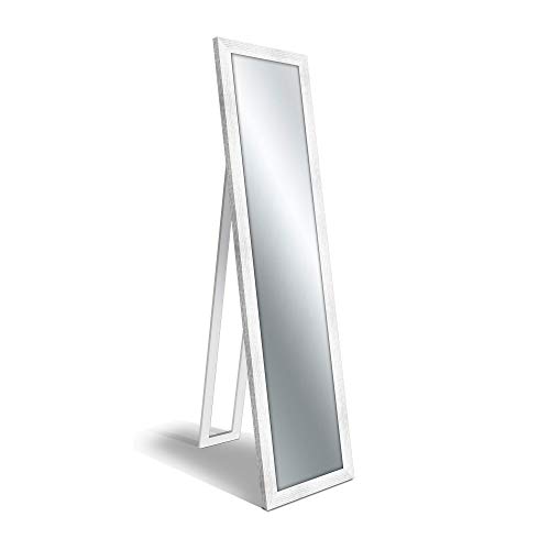 Lupia Stehender bodentiefer Spiegel 40 x 160 cm Boston Shabby White, Holz, weiß von Lupia