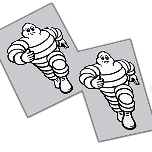 Tire Man Sponsor Motorrad Aufkleber Sticker Grafiken selbstklebend Sponsor Reifen x 2 Stück klein 50mm x 70mm x 2 von Lupsty