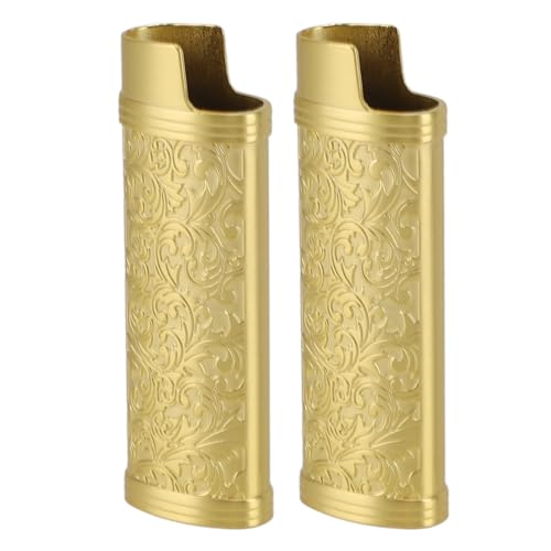 2 Stück Metall Feuerzeug Fall Abdeckung Halter mit Vintage Floral gestempelt, Zink-Legierung Shell Feuerzeug Hülse, Feuerzeug Fall Cover Vintage-Stil Feuerzeug Fall Abdeckung für Feuerzeug Schutz 2 Stück Metall Feuerzeug Fall Abdeckung Halter mit Vintage Floral gestempelt, Zink-Legierung Shell Feuerzeug Hülse, Feuerzeug Fall Cover Vintage-Stil Feuerzeug Fall Abdeckung für Feuerzeug Schutz von Luqeeg