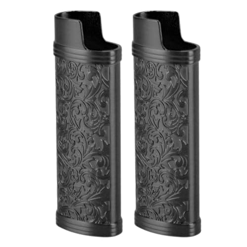 2 Stück Metall Feuerzeug Fall Abdeckung Halter mit Vintage Floral gestempelt, Zink-Legierung Shell Feuerzeug Hülse, Feuerzeug Fall Cover Vintage-Stil Feuerzeug Fall Abdeckung für Feuerzeug Schutz 2 Stück Metall Feuerzeug Fall Abdeckung Halter mit Vintage Floral gestempelt, Zink-Legierung Shell Feuerzeug Hülse, Feuerzeug Fall Cover Vintage-Stil Feuerzeug Fall Abdeckung für Feuerzeug Schutz von Luqeeg