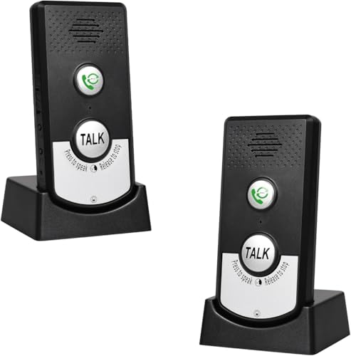 2-Wege-Sprachsprechanlage, Kabellose Intercomunicador mit Super Langer Reichweite, Heimsicherheit, Einfache Installation, Wasserdichte Innen- und Außensprechanlage, Schwarz 2-Wege-Sprachsprechanlage, Kabellose Intercomunicador mit Super Langer Reichweite, Heimsicherheit, Einfache Installation, Wasserdichte Innen- und Außensprechanlage, Schwarz von Luqeeg