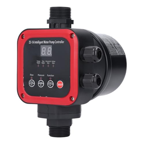 2.2KW Smart Wasserpumpensteuerung, 5 Modi 10Bar Wasserpumpen-Druckregler Automatischer Wasserdruckschalter Multifunktionale Pumpensteuerung für Haus, Garten, Industrie von Luqeeg