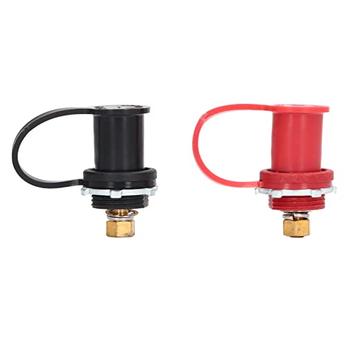 250 A Akkuladegerät Pfosten-Kit 20 Mm Bolzenkappe Batteriepfosten Stapel-Überbrückungsklemme, Rot und Schwarz, Paar UL94 V-0 Brandschutzklassifizierung Zum Aufladen von Luqeeg