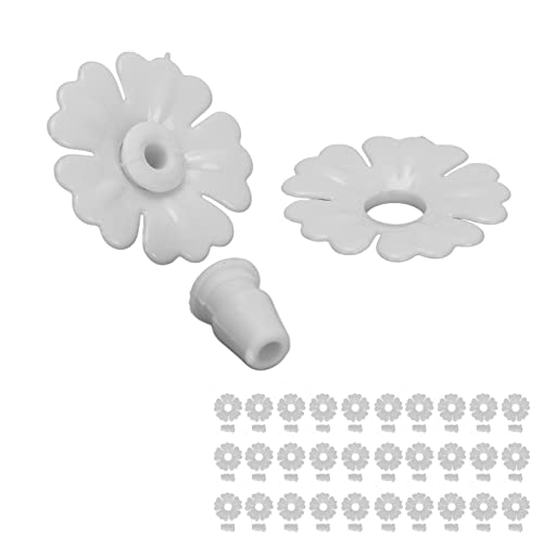 30 Set Kolibri-Futterspender-Blumen, Einzigartige Form, Langlebiges Material, Stabil und Langlebig, Passend für die Meisten Futterspender, (White) von Luqeeg