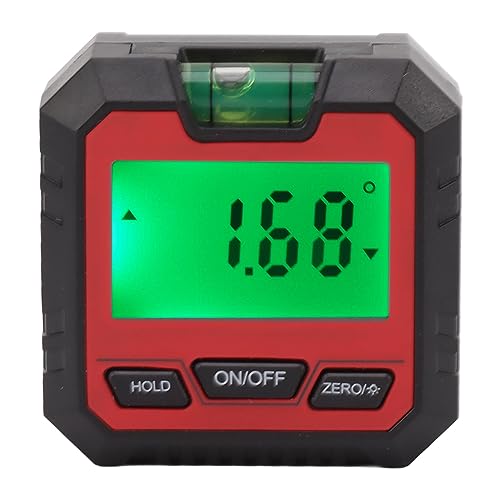 Digitaler Winkelsucher, Digitales Nivellier-Winkelmessgerät mit magnetischer Basis, Magnetischer Winkelmesser Neigungsmesser, Magnetisches Mini-Nivellier und Schräglagenmessgerät von Luqeeg