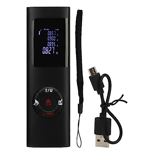 Elektronischer Entfernungsmesser, Entfernungsmesser 0,05–60 M, Tragbarer Digitaler Messwerkzeug-Entfernungsmesser mit Griff, für Zuhause, Gebäude, Industrie, Lager von Luqeeg