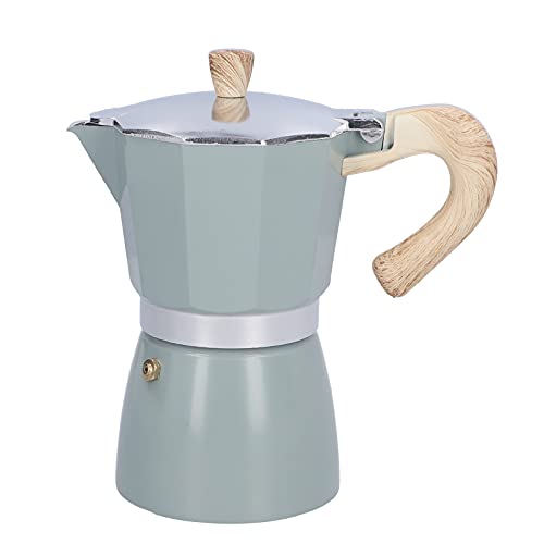 Espressokocher - Italienische Espressomaschine, Herd Kaffeemaschine Mokkakanne Espresso Maker, Aluminium, 6 Tassen/300mL(See Teal) von Luqeeg
