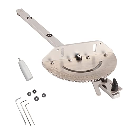 Gehrungslehre mit Hoher Genauigkeit, Aluminium-Tischsäge Gehrungslehre Zubehör für Gehrungssägen mit Mehreren Winkelanschlägen für die Holzbearbeitung, 17,7 X 2,2 X 7 Zoll Gehrungslehre mit Hoher Genauigkeit, Aluminium-Tischsäge Gehrungslehre Zubehör für Gehrungssägen mit Mehreren Winkelanschlägen für die Holzbearbeitung, 17,7 X 2,2 X 7 Zoll von Luqeeg