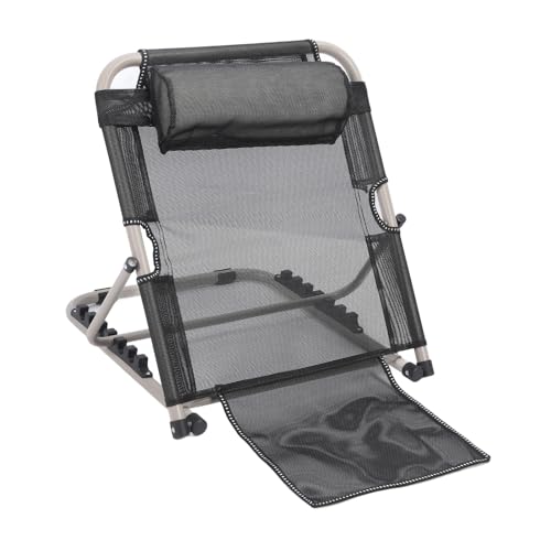 Hebebett-Rückenlehne, 6-Gang Verstellbare Hebebett-Rückenlehne Faltbare Bett-Rückenstütze mit Kopfkissen Tragbare Hebebett-Rückenlehne für Patientenpflege, Lesen, Fernsehen, Essen von Luqeeg