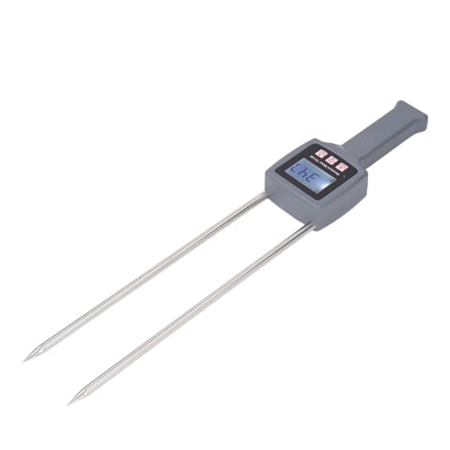 Heu-Feuchtigkeitsmesser, Tragbarer Getreidestroh-Feuchtigkeitstester, Brennholz-Feuchtigkeitsmesser mit LCD-Display, Hochpräziser Heu-Feuchtigkeitstester Zur Überwachung und von Luqeeg
