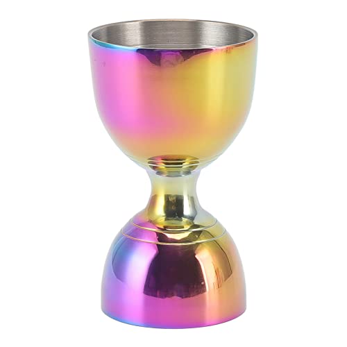 Jigger für Barkeeper, 60/30ml Bar Jigger Cocktail Jigger, Edelstahl Weit öffnende Doppel-jigger Alkohol Messwerkzeuge Bell Style Messbecher Jigger(30/60ml Bunt) von Luqeeg
