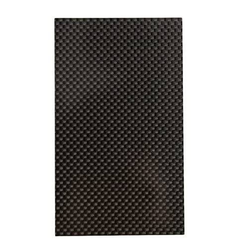 Kohlefaserplatte, Twill Kohlefaserplattenblatt Hohe Härte Kohlefaserplatte mit Glänzender Oberfläche Vollcarbon-Laminatplatte für Ferngesteuertes Modell(75x125x1.5mm/3.0x4.9x0.06inch) von Luqeeg