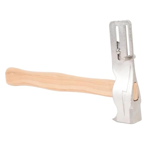 Luqeeg 17 oz magnetische Dachdecker-Axt, integrierter Hammer mit Nagelkralle, Dachschneider, Schieblehre und Holzgriff Dachdeckerwerkzeug für Reparaturen, Nageln, Dachschindeln von Luqeeg