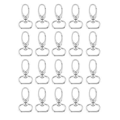 Luqeeg 20pcs Schlüsselbund -Hakenclip, Zink -Legierungs -Beutelverschlüsse, Keychain -Schlüsselringhaken, Kleine Metallstrich -Trigger -Clips für Schlüsselkettenherstellung, DIY (20MM) von Luqeeg