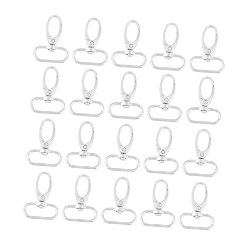 Luqeeg 20pcs Schlüsselbund -Hakenclip, Zink -Legierungs -Beutelverschlüsse, Keychain -Schlüsselringhaken, Kleine Metallstrich -Trigger -Clips für Schlüsselkettenherstellung, DIY (25mm) von Luqeeg