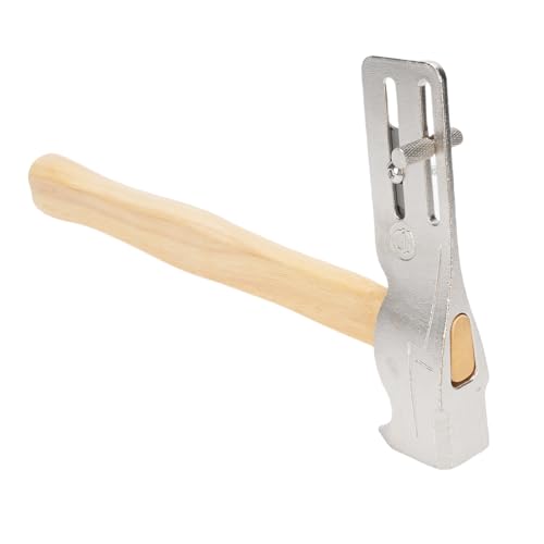 Luqeeg 3 in 1 Magnetdachhammer, Holzgriff Dach Axe Hatchet Nagelkrallendachschneider Schiebermeter Multifunktionales Dachglüftwerk mit Starkem Magnet und Aufbewahrungsbeutel von Luqeeg
