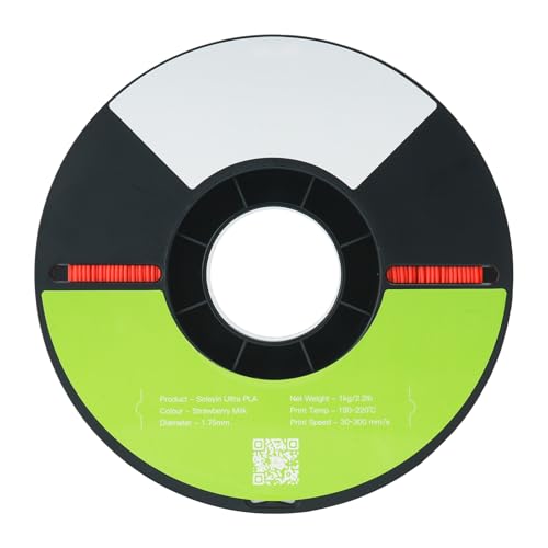 Luqeeg 3D-Druckerfilament 1,75 Mm, PLA-Filament mit Dimensionaler Genauigkeit + /-0,02 Mm, Hohe Geschwindigkeit 30-300 / S Druck, Passt die Meisten 3D-Drucker, 1 Kg Spule (Erdbeercreme) von Luqeeg