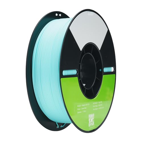 Luqeeg 3D-Druckerfilament 1,75 Mm, PLA-Filament mit Dimensionaler Genauigkeit + /-0,02 Mm, Hohe Geschwindigkeit 30-300 / S Druck, Passt die Meisten 3D-Drucker, 1 Kg Spule (Ozeanblau) von Luqeeg