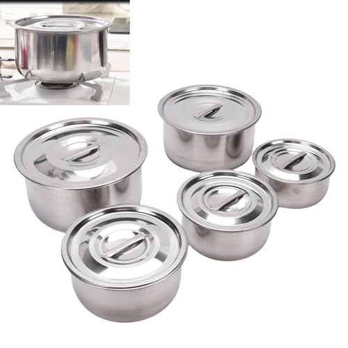 Luqeeg 5 Teiliges Suppentopf Set Edelstahl Kochtopf Set mit Deckel Spülmaschinenfest Multifunktionales Induktionskochgeschirr für Gasherde Haushalt Küchenaufbewahrung Küchenprofis Luqeeg 5 Teiliges Suppentopf Set Edelstahl Kochtopf Set mit Deckel Spülmaschinenfest Multifunktionales Induktionskochgeschirr für Gasherde Haushalt Küchenaufbewahrung Küchenprofis von Luqeeg