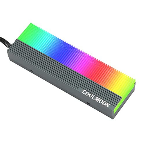 Luqeeg 5-V-ARGB-Dual-Interface-NVMe-M.2-Kühlkörper-SSD-Kühler Nur für M.2-2280-SSD-Laufwerke, mit Wärmeleitpad, RGB-Hintergrundbeleuchtung Luqeeg 5-V-ARGB-Dual-Interface-NVMe-M.2-Kühlkörper-SSD-Kühler Nur für M.2-2280-SSD-Laufwerke, mit Wärmeleitpad, RGB-Hintergrundbeleuchtung von Luqeeg