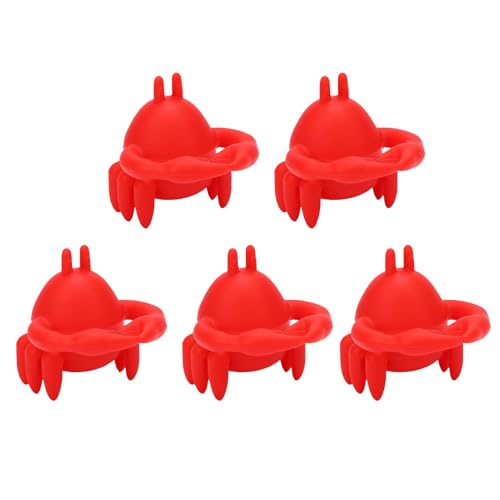 Luqeeg 5pcs Pflanzenverbreitungsfreunde, Red Crab Plant Schneidhalter, Niedliche Vegetation Vegetation Viertel Unterstützung Wachstumsinstrument für Triebe, Sprossen, Stiele, Blumen, von Luqeeg