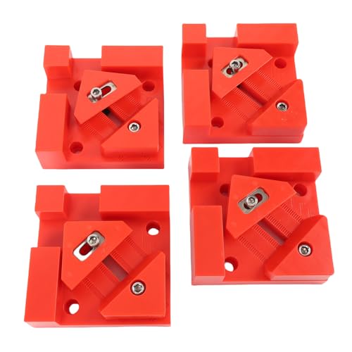Luqeeg Eckklemme für Holzbearbeitung, 4pcs 90 Grad Rechtwinkelige Federklemme, Klemmwerkzeug für Schubladen, Schränke, Fotorahmen von Luqeeg