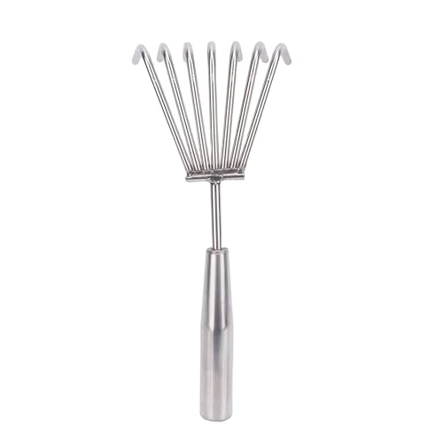 Luqeeg Edelstahl Handscharke, Bodenstrecke Kleiner Strandschwase mit Komfortables Griff, 7 Robuste Zinken, Anti Biege, Mehrzweck für Garten Rasenströme Betten Strände Luqeeg Edelstahl Handscharke, Bodenstrecke Kleiner Strandschwase mit Komfortables Griff, 7 Robuste Zinken, Anti Biege, Mehrzweck für Garten Rasenströme Betten Strände von Luqeeg