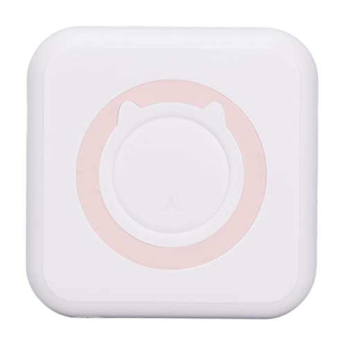 Luqeeg Etikettendrucker, Thermodrucker mit 200 DPI Auflösung, Drucker mit Drahtloser Bluetooth-Verbindung Etikettiergerät für Tintenlos-Thermodirektdrucker für Mobile Büroreisen(Rosa) von Luqeeg