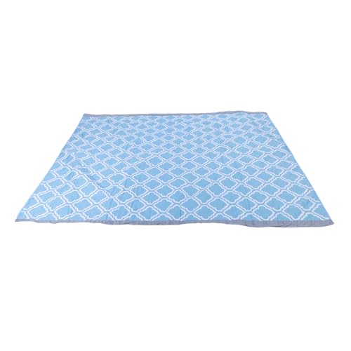 Luqeeg Extra Große Outdoo Picknickdecke, 190 X 140 cm Faltbar Doppelseitig Regenfest Picknickmatte Stranddecke Strandzubehör für Camping Wandern Rasen Reisen Park (Blue) von Luqeeg
