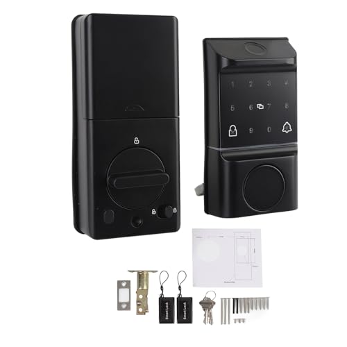Luqeeg Intelligentes Fingerabdruck-Türschloss, 5 Entriegelungswege, Digitales Schloss Ohne Schlüssel, Virtuelles Passwort mit Halbleitererkennung für Garage, Home Office Luqeeg Intelligentes Fingerabdruck-Türschloss, 5 Entriegelungswege, Digitales Schloss Ohne Schlüssel, Virtuelles Passwort mit Halbleitererkennung für Garage, Home Office von Luqeeg
