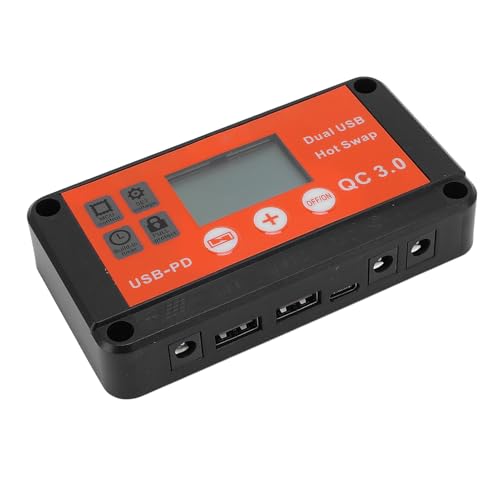 Luqeeg MPPT Solar Lader Controller, Solarpanelregler 12V 24V Auto Adaptive mit LCD -Display, Dual USB -Smart Einstellung für Versiegelte Gelbatterie (30A) von Luqeeg